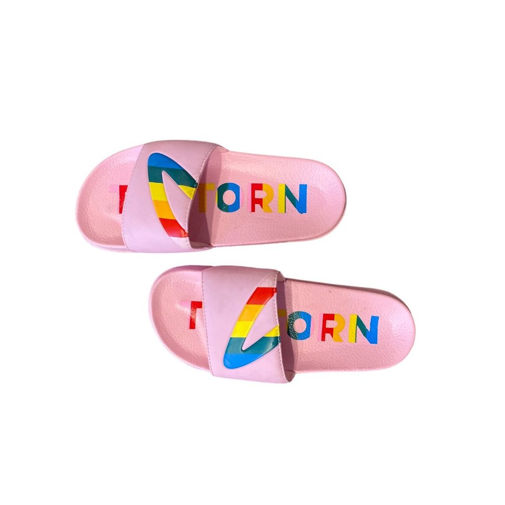 Tretorn Tragant Slide Sandal Pink Rainbow Size 6